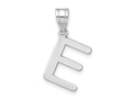 FJC Finejewelers 14 kt White Gold Polished Bubble Letter E Initial Charm