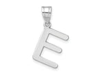 FJC Finejewelers 14 kt White Gold Polished Bubble Letter E Initial Charm
