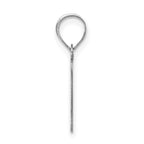 FJC Finejewelers 14 kt White Gold Polished Bubble Letter F Initial Charm