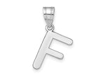 FJC Finejewelers 14 kt White Gold Polished Bubble Letter F Initial Charm
