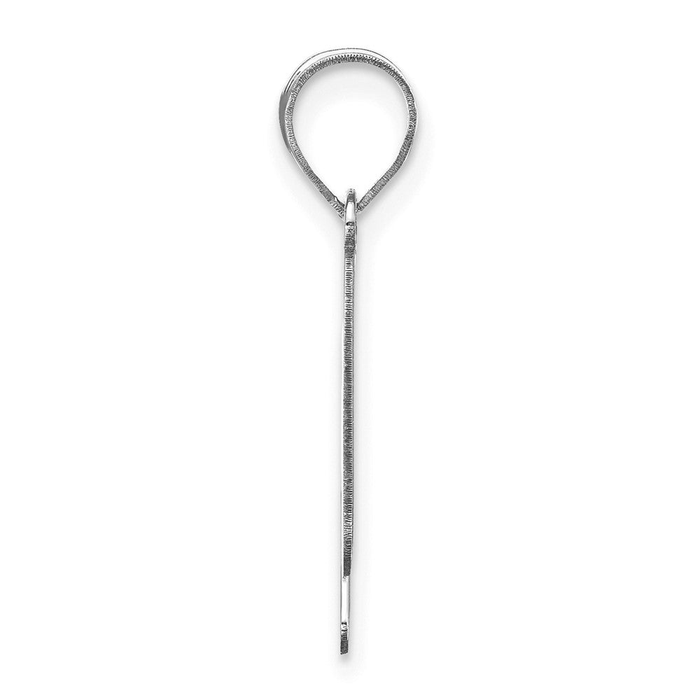 FJC Finejewelers 14 kt White Gold Polished Bubble Letter H Initial Charm