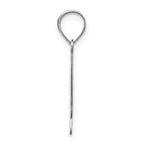 FJC Finejewelers 14 kt White Gold Polished Bubble Letter H Initial Charm
