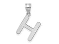 FJC Finejewelers 14 kt White Gold Polished Bubble Letter H Initial Charm