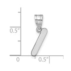 FJC Finejewelers 14 kt White Gold Polished Bubble Letter I Initial Charm