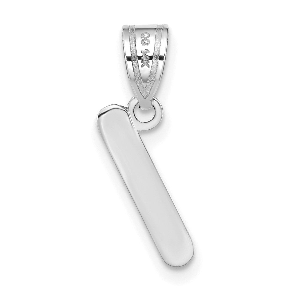 FJC Finejewelers 14 kt White Gold Polished Bubble Letter I Initial Charm