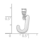 FJC Finejewelers 14 kt White Gold Polished Bubble Letter J Initial Charm