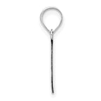 FJC Finejewelers 14 kt White Gold Polished Bubble Letter L Initial Charm