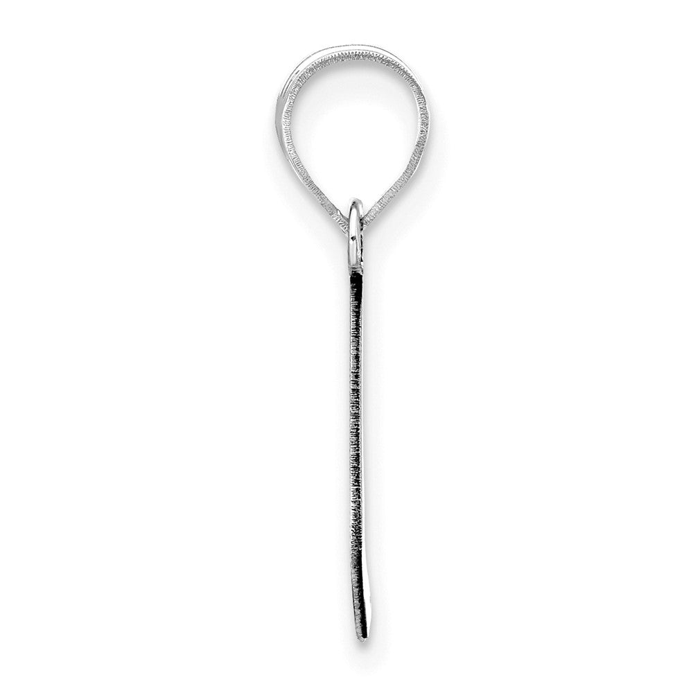 FJC Finejewelers 14 kt White Gold Polished Bubble Letter L Initial Charm