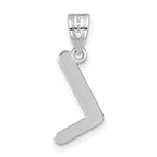FJC Finejewelers 14 kt White Gold Polished Bubble Letter L Initial Charm