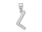 FJC Finejewelers 14 kt White Gold Polished Bubble Letter L Initial Charm