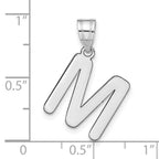 FJC Finejewelers 14 kt White Gold Polished Bubble Letter M Initial Charm