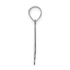 FJC Finejewelers 14 kt White Gold Polished Bubble Letter M Initial Charm