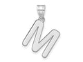 FJC Finejewelers 14 kt White Gold Polished Bubble Letter M Initial Charm