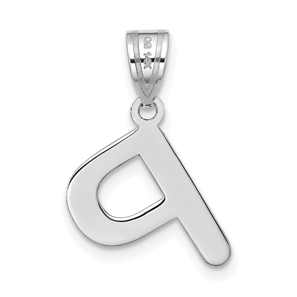 FJC Finejewelers 14 kt White Gold Polished Bubble Letter P Initial Charm