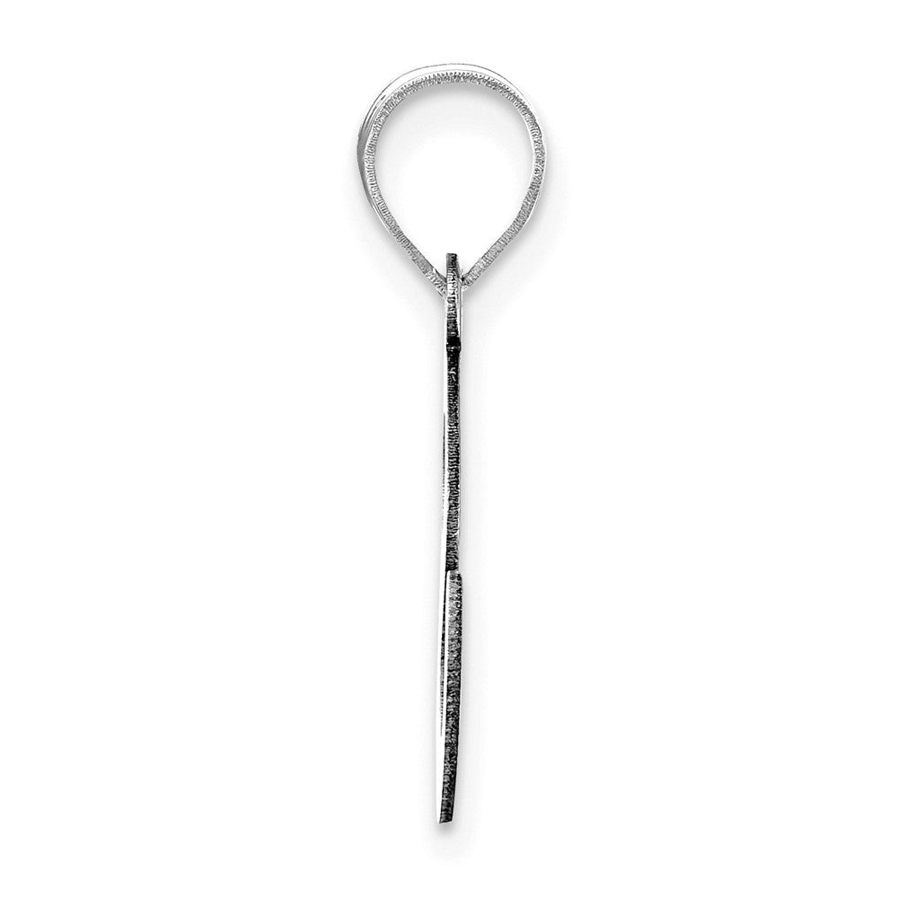 FJC Finejewelers 14 kt White Gold Polished Bubble Letter S Initial Charm