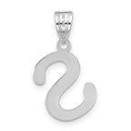 FJC Finejewelers 14 kt White Gold Polished Bubble Letter S Initial Charm
