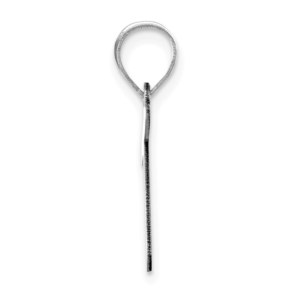 FJC Finejewelers 14 kt White Gold Polished Bubble Letter T Initial Charm
