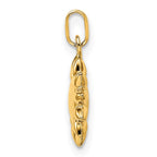FJC Finejewelers 14 kt Yellow Gold Polished Puffed Sun Charm 17 x 12 mm