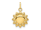 FJC Finejewelers 14 kt Yellow Gold Polished Puffed Sun Charm 17 x 12 mm