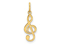 FJC Finejewelers 14 kt Yellow Gold Polished Treble Clef Charm 18 x 7 mm
