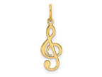 FJC Finejewelers 14 kt Yellow Gold Polished Treble Clef Charm 18 x 7 mm