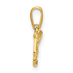FJC Finejewelers 14 kt Yellow Gold Polished Music Notes Charm 6 x 13 mm
