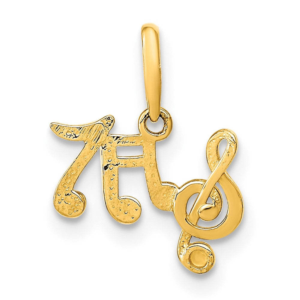 FJC Finejewelers 14 kt Yellow Gold Polished Music Notes Charm 6 x 13 mm