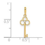 FJC Finejewelers 14 kt Yellow Gold CZ Key Charm 6 mm