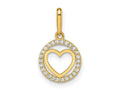 FJC Finejewelers 14 kt Yellow Gold CZ Heart Charm 9 mm