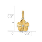 FJC Finejewelers 14 kt Yellow Gold Flower Charm 9 mm