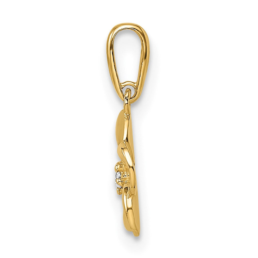 FJC Finejewelers 14 kt Yellow Gold Flower Charm 9 mm