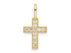 FJC Finejewelers 14 kt Yellow Gold CZ Cross Charm 9 mm
