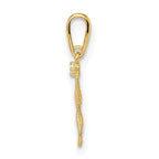FJC Finejewelers 14 kt Yellow Gold CZ Textured Cross Charm 6 mm