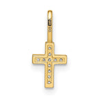 FJC Finejewelers 14 kt Yellow Gold CZ Cross Charm 6 mm