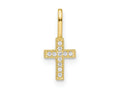 FJC Finejewelers 14 kt Yellow Gold CZ Cross Charm 6 mm