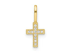 FJC Finejewelers 14 kt Yellow Gold CZ Cross Charm 6 mm