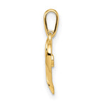 FJC Finejewelers 14 kt Yellow Gold CZ Heart Charm 17 x 11 mm