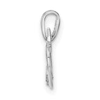 FJC Finejewelers 14 kt White Gold  Cut-out Heart with Arrow CZ Charm 13 mm x 10 mm