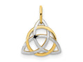 FJC Finejewelers 14 kt Yellow Gold  with White Rhodium Polished Celtic Charm 11 mm x 12 mm