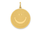 FJC Finejewelers 14 kt Yellow Gold Solid Polished Smiley Face Charm 25 x 20 mm