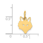 FJC Finejewelers 14 kt Yellow Gold Fox Head Charm 19 x 11 mm