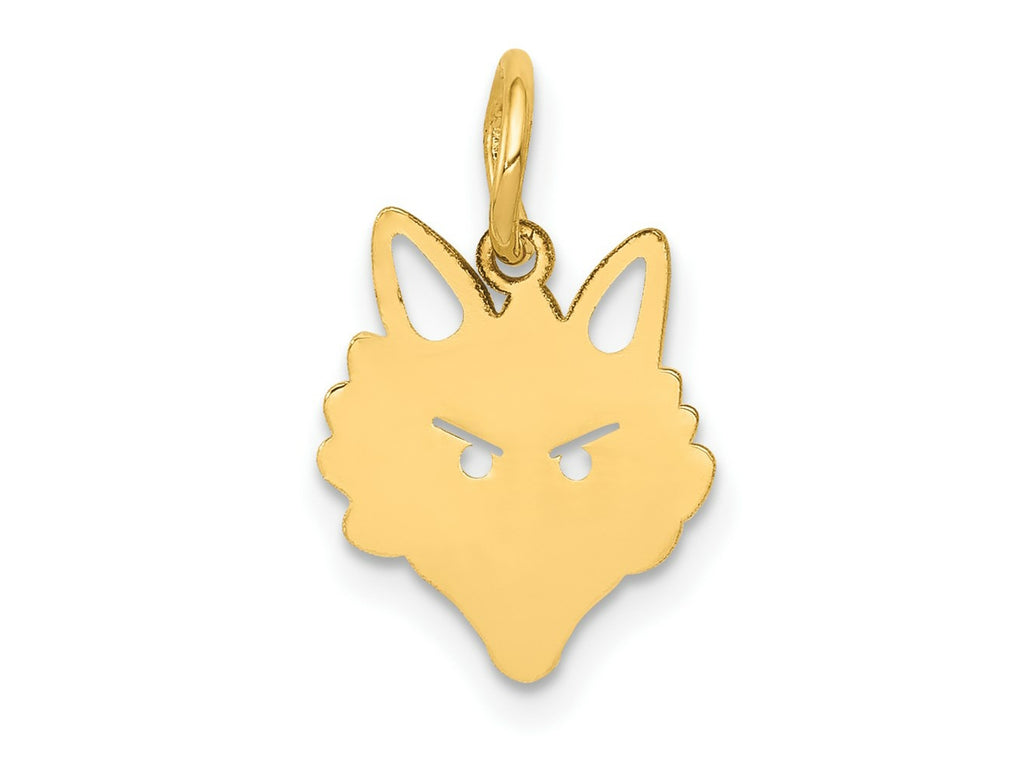 FJC Finejewelers 14 kt Yellow Gold Fox Head Charm 19 x 11 mm