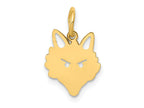 FJC Finejewelers 14 kt Yellow Gold Fox Head Charm 19 x 11 mm