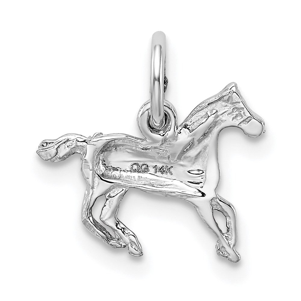 FJC Finejewelers 14 kt White Gold Horse Charm 13 mm x 13 mm
