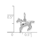 FJC Finejewelers 14 kt White Gold Horse Charm 13 mm x 13 mm