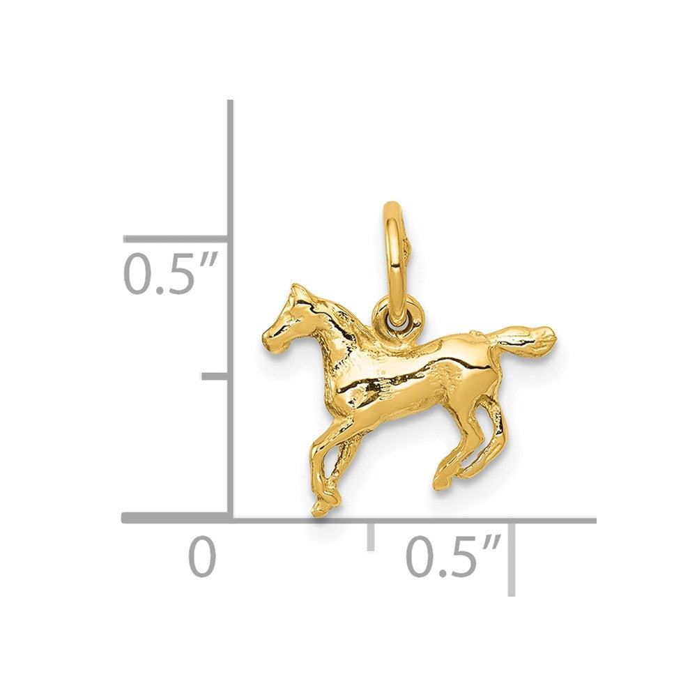 FJC Finejewelers 14 kt Yellow Gold Polished Horse Charm 13 x 13 mm