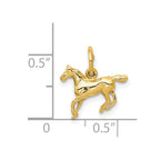 FJC Finejewelers 14 kt Yellow Gold Polished Horse Charm 13 x 13 mm