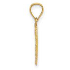 FJC Finejewelers 14 kt Yellow Gold Polished and Textured Open Heart Charm 21 x 15 mm
