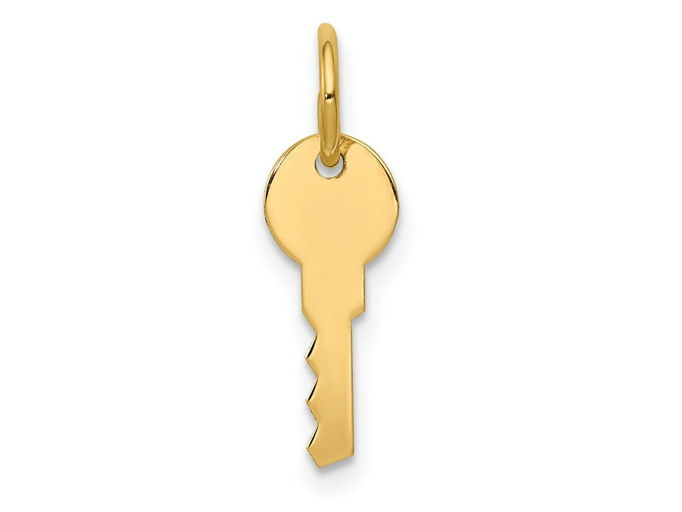 FJC Finejewelers 14 kt Yellow Gold Polished Key Charm 17 x 5 mm