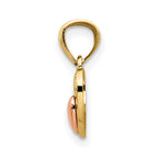 FJC Finejewelers 14 kt Two Tone Gold Two-tone Mini I LOVE U Charm 14 x 9 mm